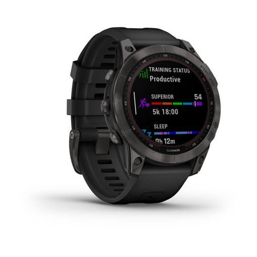 GARMIN FENIX 7 PRO SAPPHIRE SOLAR TITAN BLACK/ BLACK SILICONE BAND - 010-02540-35 - FENIX 7 - ZNAČKY