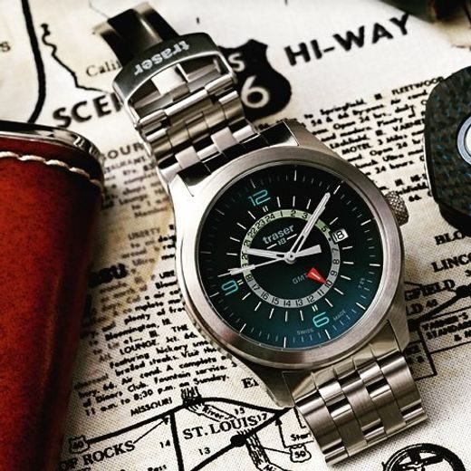 TRASER AURORA GMT BLUE - OCEĽ - CLASSIC - ZNAČKY