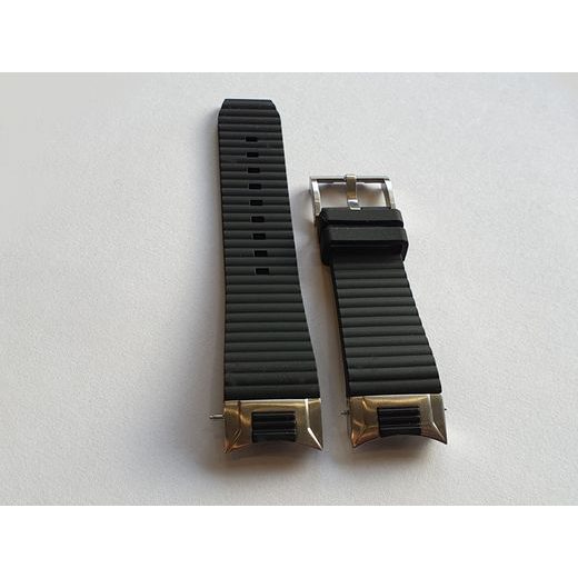 ČIERNY SILIKÓNOVÝ REMIENOK AVIATOR PRE MIG-35 M.2.19.5.134.6 - STRIEBORNÁ PRACKA - REMIENKY - OSTATNÉ