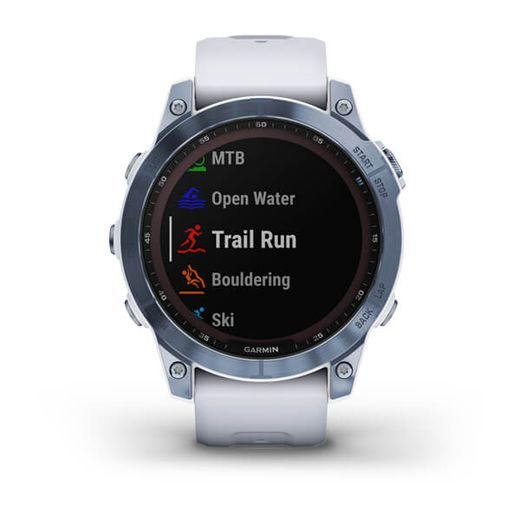 GARMIN FENIX 7 PRO SAPPHIRE SOLAR TITAN BLUE/ WHITE SILICONE BAND - 010-02540-25 - FENIX 7 - ZNAČKY