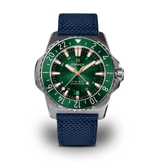 FORMEX REEF GMT AUTOMATIC CHRONOMETER GREEN DIAL WITH ROSE GOLD - REEF - ZNAČKY