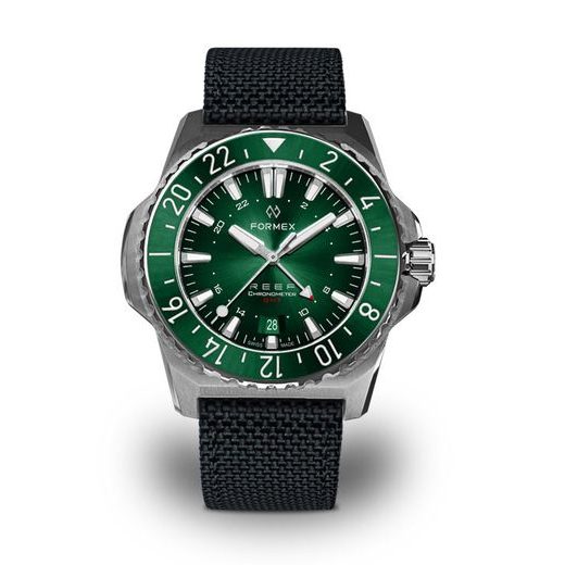 FORMEX REEF GMT AUTOMATIC CHRONOMETER GREEN DIAL WITH RED GMT - REEF - ZNAČKY