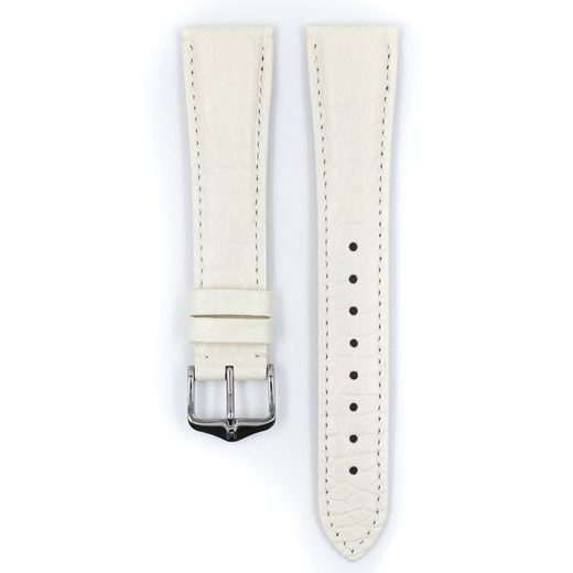 ŘEMÍNEK HIRSCH REGENT 2 ALLIGATOR - BÍLÝ, MAT - REMIENKY - OSTATNÉ