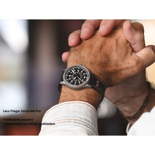 LACO FLIEGER KARLSRUHE PRO 43 HANDWINDING 862142_626 - FLIEGER PRO - ZNAČKY