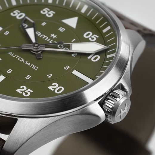 HAMILTON KHAKI AVIATION PILOT DAY DATE AUTO 39MM H76305560 - KHAKI AVIATION - ZNAČKY