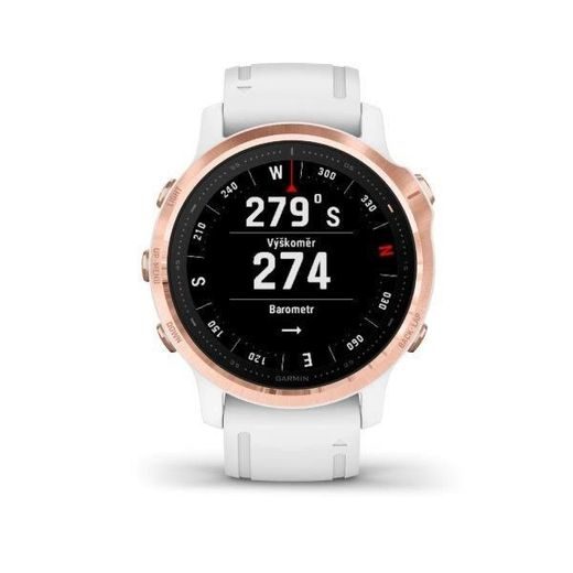 GARMIN FENIX6S PRO GLASS, ROSEGOLD/WHITE BAND (MAP/MUSIC) 010-02159-11 - ARCHÍV
