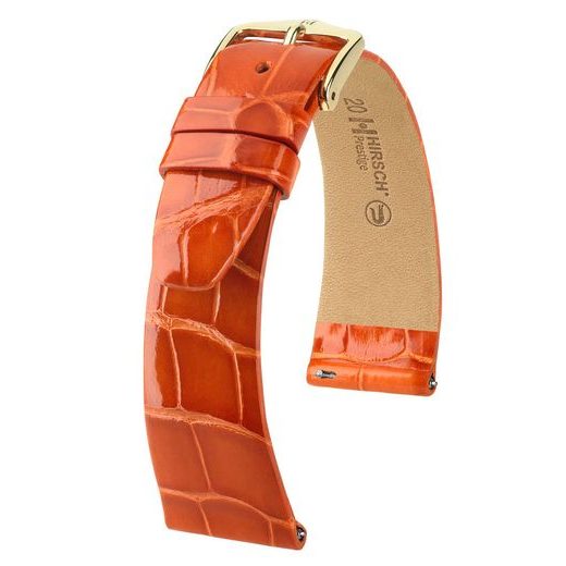 REMIENOK HIRSCH PRESTIGE ALLIGÁTOR - ORANŽOVÝ, LESKLÝ - REMIENKY - OSTATNÉ