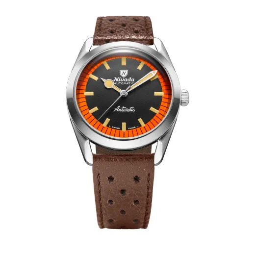 NIVADA GRENCHEN SUPER ANTARCTIC BLACK & ORANGE - 38 MM NO DATE - ANTARCTIC - ZNAČKY