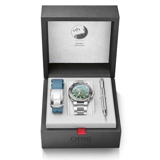ORIS AQUIS SMALL SECOND DATE 43,5 MM DAT WATT LIMITED EDITION II 01 743 7734 4197-SET - AQUIS - ZNAČKY
