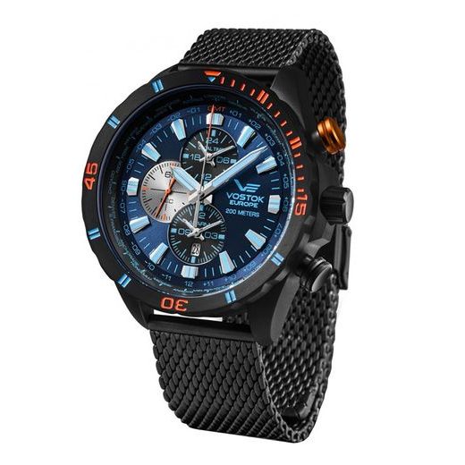 VOSTOK EUROPE ALMAZ MULTIFUNCIONAL LINE YM26-320C654B - ALMAZ SPACE STATION - ZNAČKY