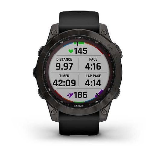 GARMIN FENIX 7 PRO SAPPHIRE SOLAR TITAN BLACK/ BLACK SILICONE BAND - 010-02540-35 - FENIX 7 - ZNAČKY