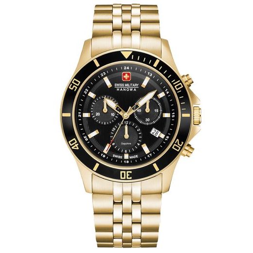 ŠVAJČIARSKE VOJENSKÉ HANOWA FLAGSHIP CHRONO II 5331.02.007 - LAND - ZNAČKY