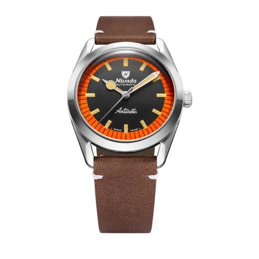 NIVADA GRENCHEN SUPER ANTARCTIC BLACK & ORANGE - 38 MM NO DATE - ANTARCTIC - ZNAČKY