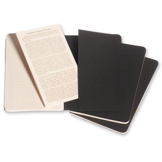SEŠITY MOLESKINE CAHIER 3KS - MĚKKÉ DESKY - S, ČTVEREČKOVANÝ 1331/22392 - DIÁRE A ZÁPISNÍKY - OSTATNÉ