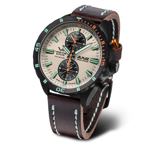 VOSTOK EUROPE ALMAZ CHRONO LINE 6S11-320C677 - ALMAZ SPACE STATION - ZNAČKY