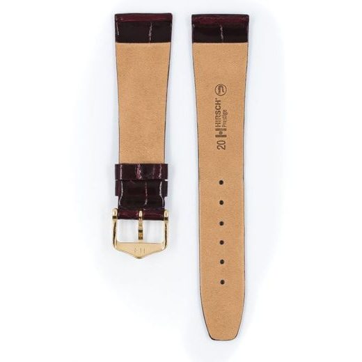 ŘEMÍNEK HIRSCH PRESTIGE 1 ALLIGATOR - VÍNOVÝ, LESK - REMIENKY - OSTATNÉ