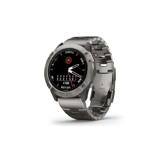 GARMIN FENIX6X PRO SOLAR, TITANIUM/TITANIUM BAND (MAP/MUSIC) 010-02157-24 - ARCHÍV