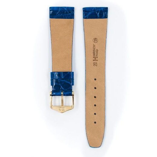 ŘEMÍNEK HIRSCH PRESTIGE 1 CROCODILE - KRÁLOVSKÁ MODRÁ, LESK - REMIENKY - OSTATNÉ