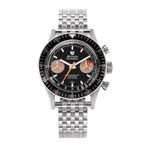 NIVADA GRENCHEN CHRONOMASTER WHITE ORANGE BOY INTER. BEZEL - MANUÁLNE - CHRONOMASTER - ZNAČKY
