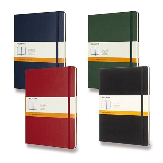 ZÁPISNÍK MOLESKINE VÝBĚR BAREV - TVRDÉ DESKY - XL, LINKOVANÝ 1331/11192 - DIÁRE A ZÁPISNÍKY - OSTATNÉ