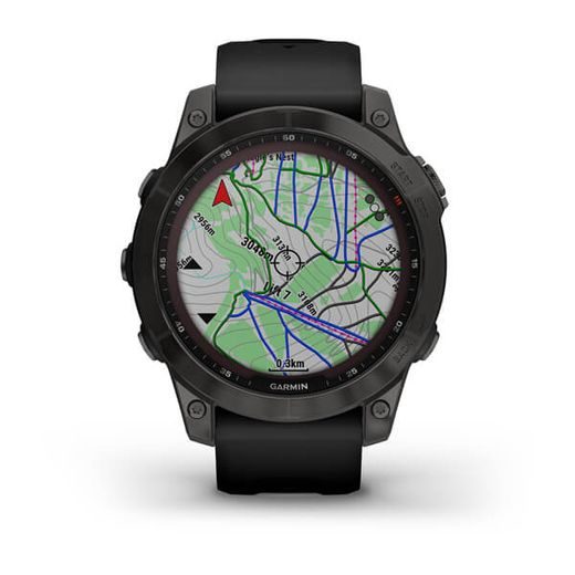 GARMIN FENIX 7 PRO SAPPHIRE SOLAR TITAN BLACK/ BLACK SILICONE BAND - 010-02540-35 - FENIX 7 - ZNAČKY