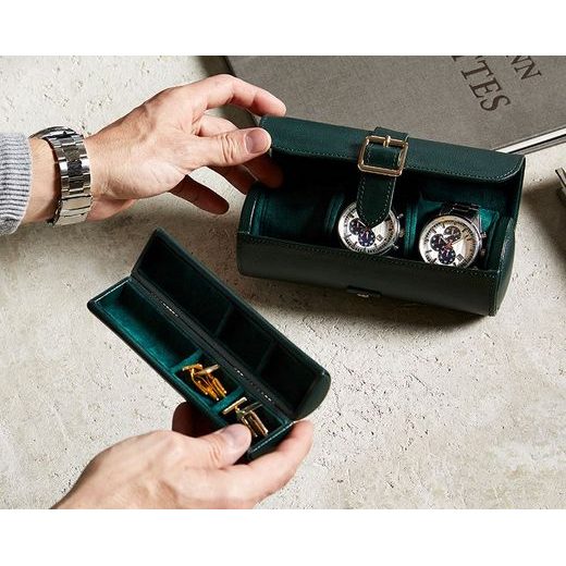 PUZDRO NA HODINKY WOLF BRITISH RACING GREEN 792941 - BOXY NA HODINKY - OSTATNÉ