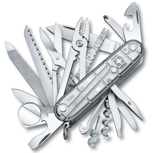 NŮŽ VICTORINOX SWISS ARMY KNIFE, SWISSCHAMP, SILVERT 1.6794.T7 - VRECKOVÉ NOŽE - OSTATNÉ