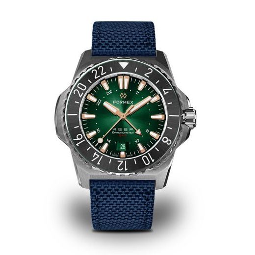 FORMEX REEF GMT AUTOMATIC CHRONOMETER GREEN DIAL WITH ROSE GOLD - REEF - ZNAČKY