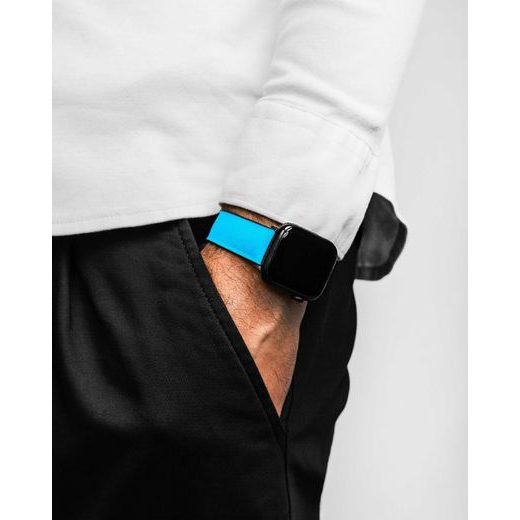 ŘEMÍNEK HIRSCH ARNE PRO APPLE WATCH - TYRKYSOVÝ - REMIENKY - OSTATNÉ