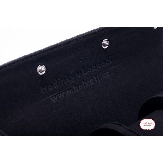 KOŽENÉ CESTOVNÉ PUZDRO HELVETI (ČIERNE) - BOXY NA HODINKY - OSTATNÉ