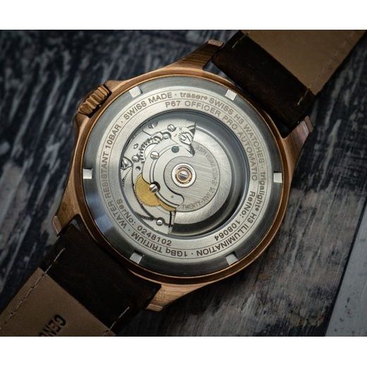 TRASER P67 OFFICER PRO AUTOMATIC BRONZE BROWN KOŽA - HERITAGE - ZNAČKY