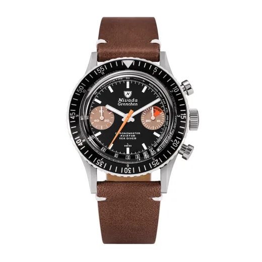NIVADA GRENCHEN CHRONOMASTER WHITE ORANGE BOY INTER. BEZEL - MANUÁLNE - CHRONOMASTER - ZNAČKY
