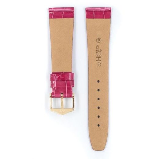 ŘEMÍNEK HIRSCH PRESTIGE 1 ALLIGATOR - TMAVĚ RŮŽOVÝ, LESK - REMIENKY - OSTATNÉ