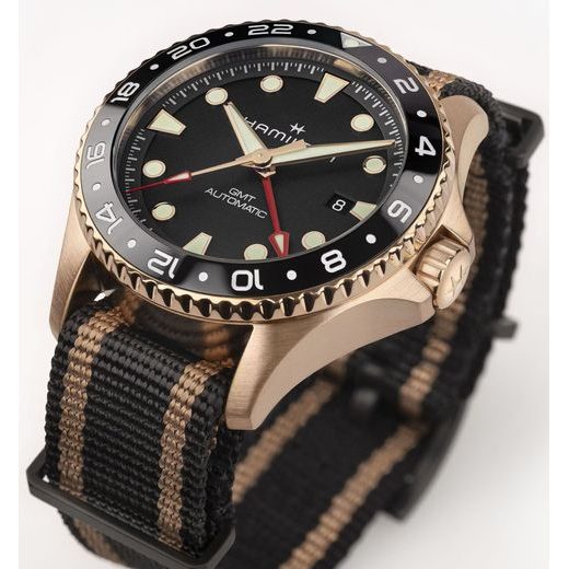 HAMILTON KHAKI NAVY SCUBA AUTOMATIC GMT BRONZE H82565930 - SCUBA - ZNAČKY