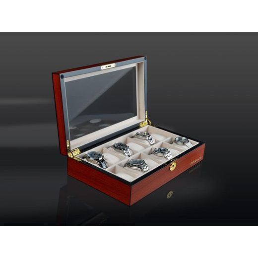 BOX NA HODINKY DESIGNHÜTTE AUCKLAND CHERRY 12 70005-199 - BOXY NA HODINKY - OSTATNÉ