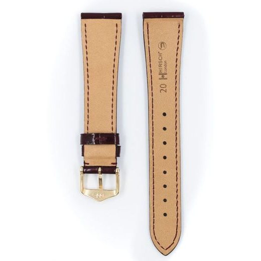 ŘEMÍNEK HIRSCH LONDON 1 ALLIGATOR - VÍNOVÝ, LESK - REMIENKY - OSTATNÉ