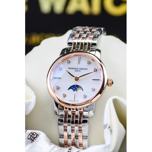 FREDERIQUE CONSTANT SLIMLINE LADIES MOONPHASE QUARTZ FC-206MPWD1S2B - SLIMLINE LADIES - ZNAČKY