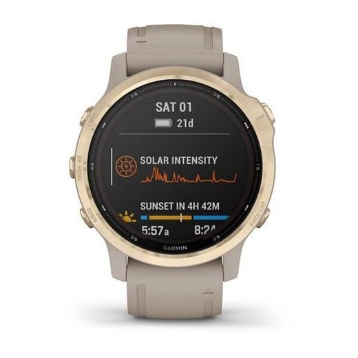 GARMIN FENIX6S PRO SOLAR, LIGHTGOLD/SAND BAND (MAP/MUSIC) 010-02409-11 - ARCHÍV