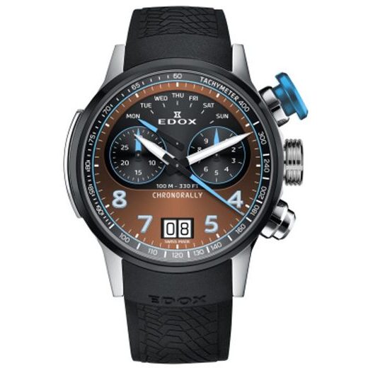 EDOX CHRONORALLY QUARTZ CHRONOGRAPH 38003-TINBU-BRNB - CHRONORALLY - ZNAČKY