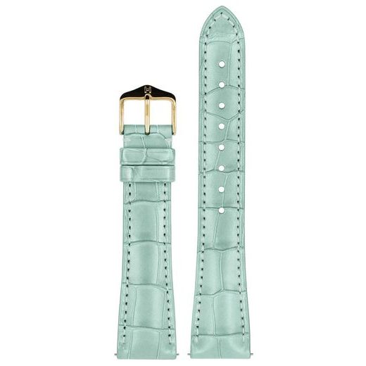 ŘEMÍNEK HIRSCH LONDON ALLIGATOR - PASTELOVÝ MODRÝ, MAT - REMIENKY - OSTATNÉ