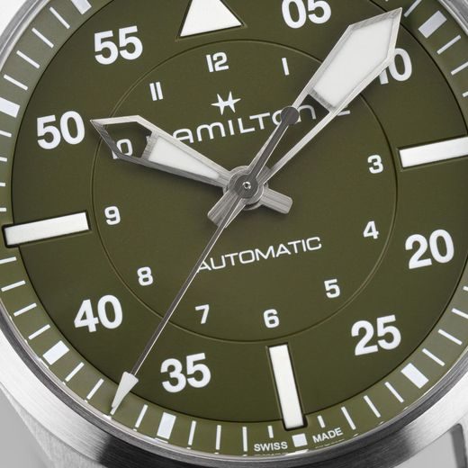 HAMILTON KHAKI AVIATION PILOT DAY DATE AUTO 39MM H76305560 - KHAKI AVIATION - ZNAČKY