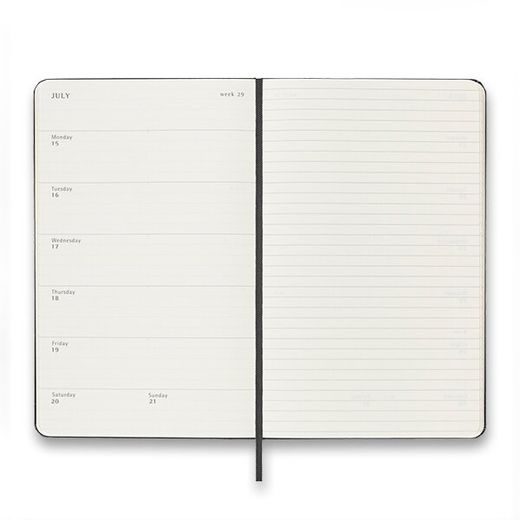 18MĚSÍČNÍ DIÁŘ MOLESKINE 2023-24 - L, TVRDÉ DESKY - DIÁRE A ZÁPISNÍKY - OSTATNÉ