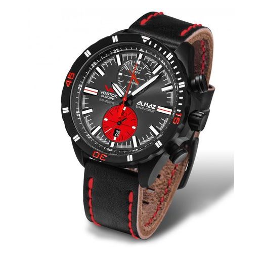 KOŽENÝ REMIENOK VOSTOK EUROPE PRE ALMAZ 6S11-320C260 – ČIERNY/ČIERNA SPONA - REMIENKY - OSTATNÉ