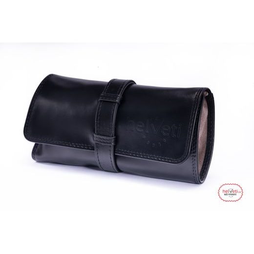 KOŽENÉ ROLOVACIE CESTOVNÉ PUZDRO HELVETI - ČIERNÉ - BOXY NA HODINKY - OSTATNÉ
