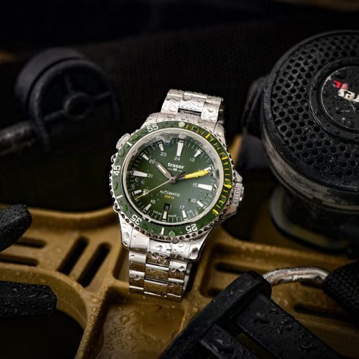 TRASER P67 DIVER AUTOMATIC GREEN SET OCEĽ A GUMA - HERITAGE - ZNAČKY
