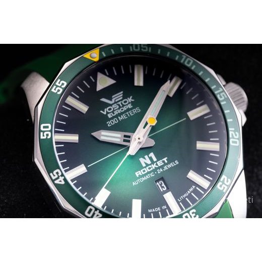 VOSTOK EUROPE N-1 ROCKET AUTOMATIC LINE NH35-225A710 – BIELY GUMOVÝ REMIENOK - ROCKET N-1 - ZNAČKY