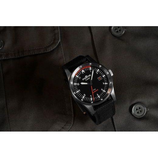 FORTIS FLIEGER F-41 WERK 7 MISSION BLACK LIMITED EDITION F4220030 - FLIEGER - ZNAČKY