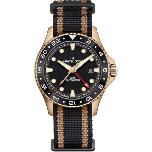 HAMILTON KHAKI NAVY SCUBA AUTOMATIC GMT BRONZE H82565930 - SCUBA - ZNAČKY