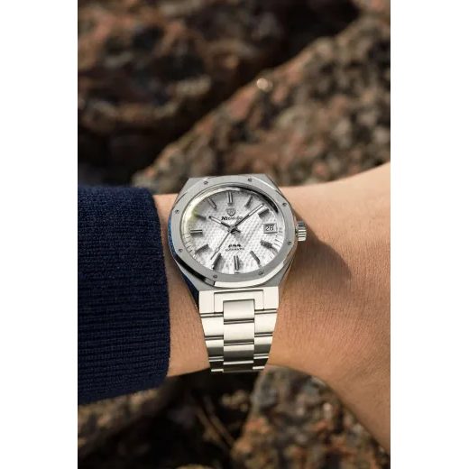 NIVADA GRENCHEN F77 SST WHITE MK2 DATE - 38 MM - F77 - ZNAČKY