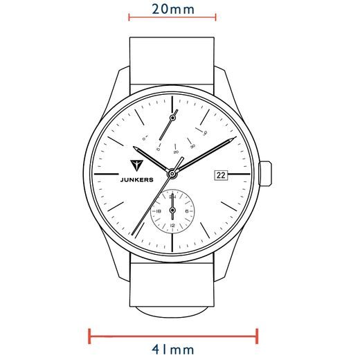 JUNKERS BAUHAUS POWER RESERVE 911.01.05 - BAUHAUS AUTOMATIC - ZNAČKY